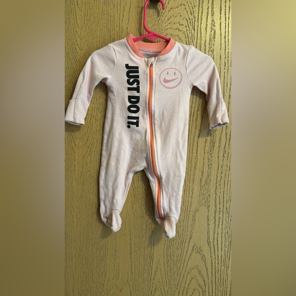 Nike Pink and Orange Footies One Piece